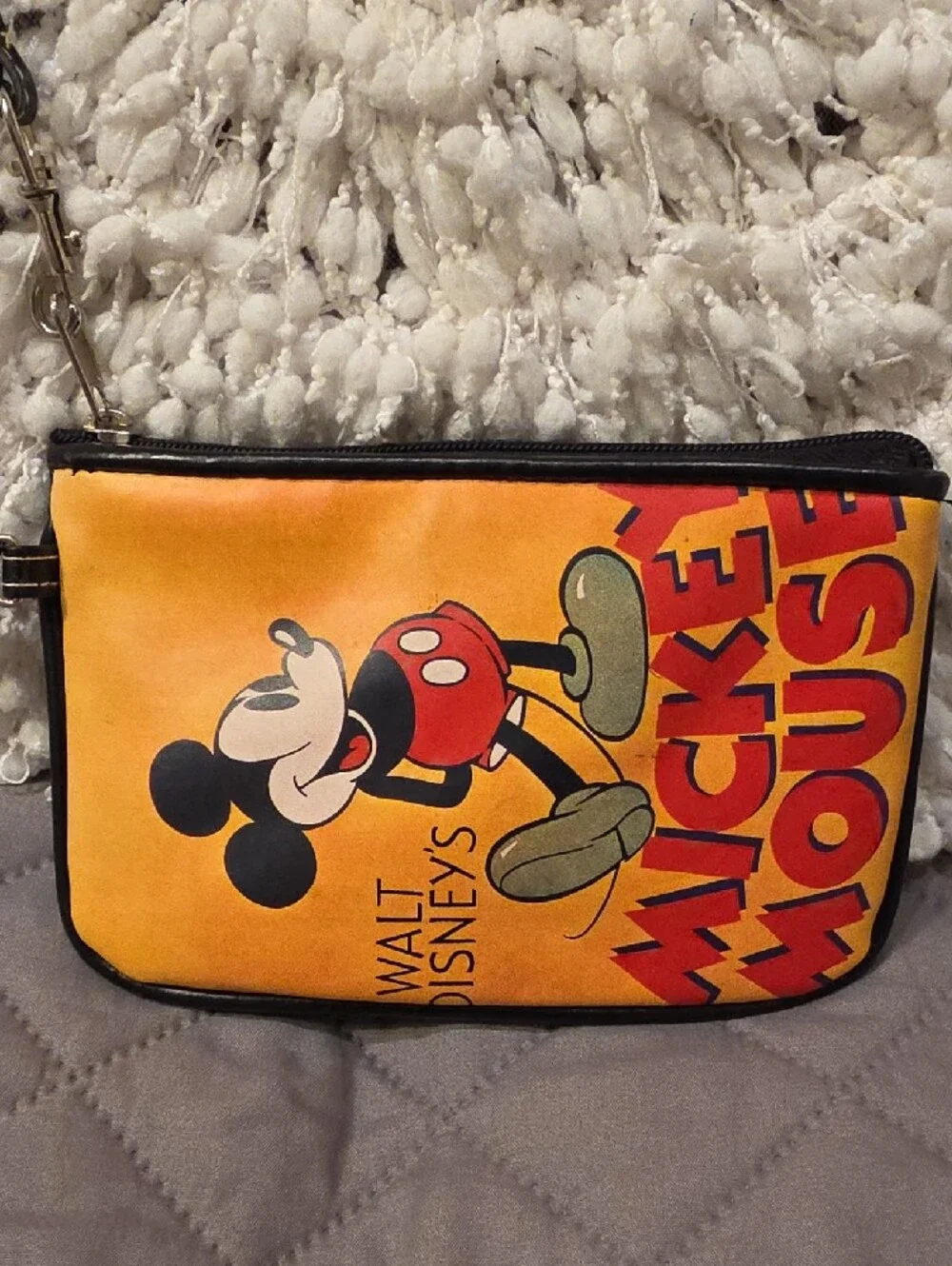 Disney vinyl wristlet